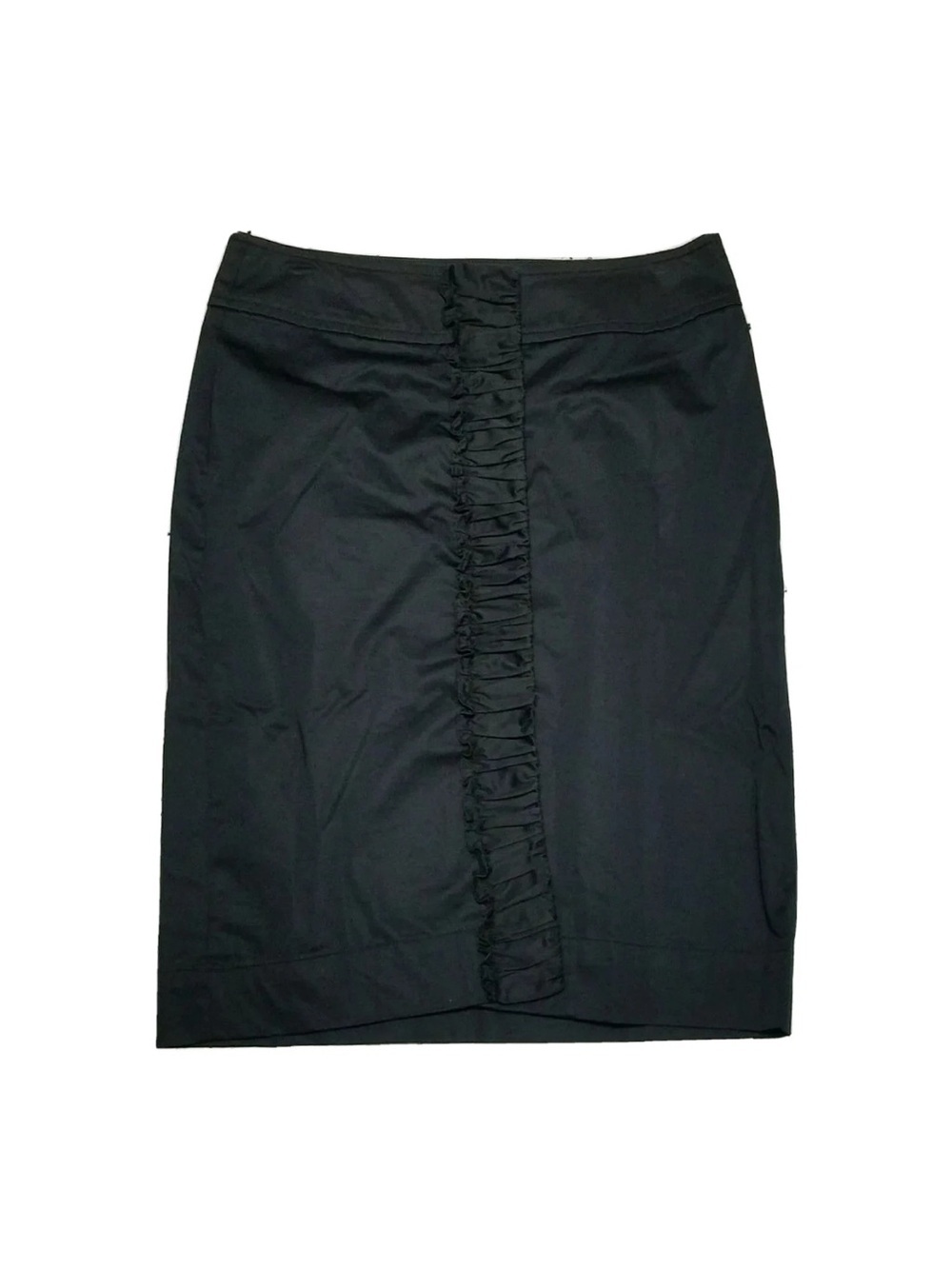 Talbots Black Ruffled Front Pencil Skirt size 12